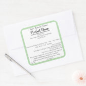 オレゴンコテージフードビジネスグリーンベーキングラベル スクエアシール (封筒)