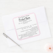 オレゴンコテージフードビジネスピンクベーキングラベル スクエアシール (封筒)