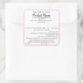 オレゴンコテージフードビジネスピンクベーキングラベル スクエアシール (バッグ)