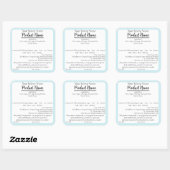 オレゴンコテージフードビジネスブルーベーキングラベル スクエアシール (シート)