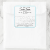 オレゴンコテージフードビジネスブルーベーキングラベル スクエアシール (バッグ)