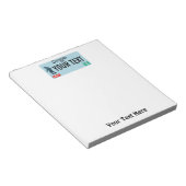 オレゴンサスカッチライセンスプレート ノートパッド (アングル)