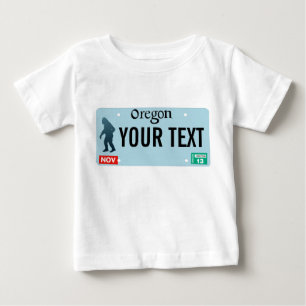 オレゴンサスカッチライセンスプレート ベビーTシャツ