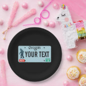 オレゴンサスカッチライセンスプレート ペーパープレート (パーティー)