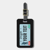 オレゴンサスカッチライセンスプレート ラゲッジタグ (正面縦)