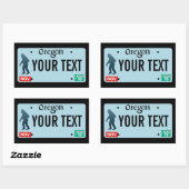 オレゴンサスカッチライセンスプレート 長方形シール (シート)