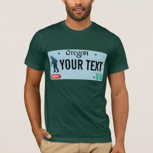 オレゴンサスカッチライセンスプレート Tシャツ