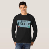 オレゴンサスカッチライセンスプレート Tシャツ (正面フル)