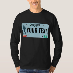 オレゴンサスカッチライセンスプレート Tシャツ