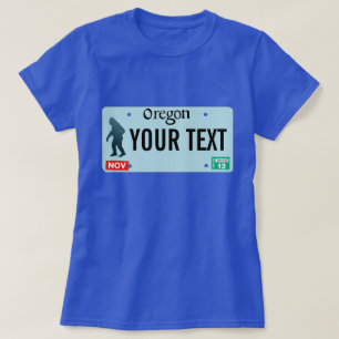オレゴンサスカッチライセンスプレート Tシャツ