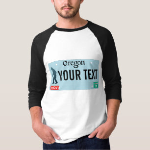 オレゴンサスカッチライセンスプレート Tシャツ