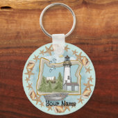 オレゴンシェルズライトハウス キーホルダー (正面)