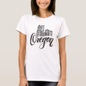 オレゴンタイポグラフィデザイン Tシャツ (正面)