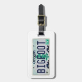 オレゴンビッグフットのナンバープレート ラゲッジタグ (正面縦)