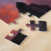 オレゴンビーチと海の積み重ね、夕日 ジグソーパズル (側面)