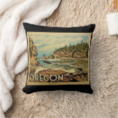 オレゴンビーチクリフスヴィンテージトラベル クッション (ブランケット)