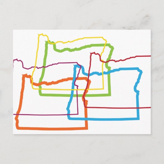 オレゴンプライドぼやけ ポストカード (正面)