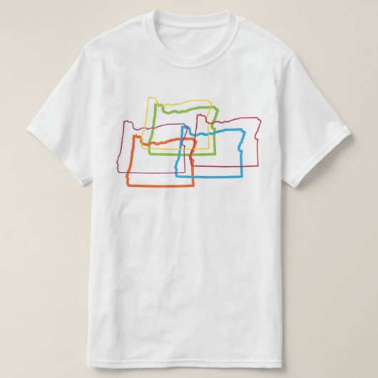 オレゴンプライドぼやけ Tシャツ (デザイン正面)