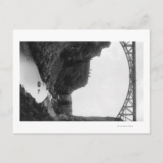 オレゴン中部フォトグラフの曲がった川橋 ポストカード (正面)