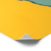 オレゴン図解入りの、写真付きのの地図 ポスター (角)