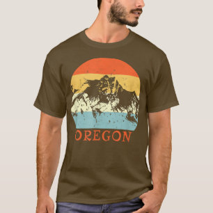 オレゴン山ラバーズヴィンテージレトロスノースキング Tシャツ