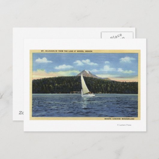 オレゴン州のオウッズ湖 ポストカード (正面/裏面)