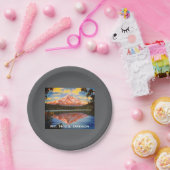 オレゴン州のクリスタル湖ホー澄んド山失った ペーパープレート (パーティー)