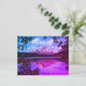 オレゴン州のクリスタル湖ホー澄んド山失った ポストカード (スタンド正面)