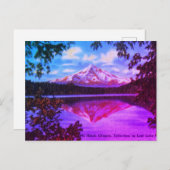 オレゴン州のクリスタル湖ホー澄んド山失った ポストカード (正面/裏面)