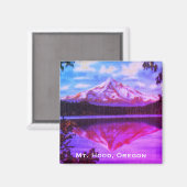 オレゴン州のクリスタル湖ホー澄んド山失った マグネット (正面/裏面)