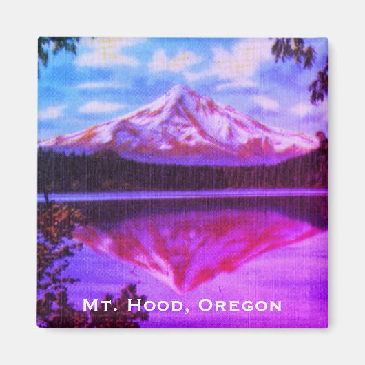 オレゴン州のクリスタル湖ホー澄んド山失った マグネット (正面)