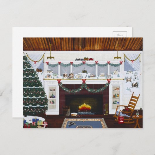 オレゴン州のクリスマス シーズンポストカード (正面/裏面)