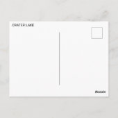 オレゴン州のクレーター湖はがき ポストカード (裏面)