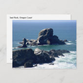 オレゴン州のコースト・ポストカードのシールロック ポストカード (正面/裏面)