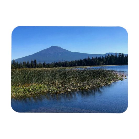 オレゴン州のホスマー湖の夏 マグネット (横)