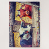 オレゴン州のヤギ族フッド川。クリスマスの挨拶 ジグソーパズル (縦)