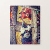 オレゴン州のヤギ族フッド川。 ジグソーパズル (縦)