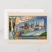 オレゴン州のラージレターからの挨拶 ポストカード (正面/裏面)