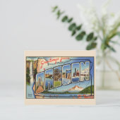 オレゴン州のラージレターからの挨拶 ポストカード (スタンド正面)