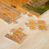 オレゴン州の古いヘイハウスホテル。クリスマスの挨拶 ジグソーパズル (側面)