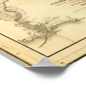 オレゴン州の地図 ポスター (角)