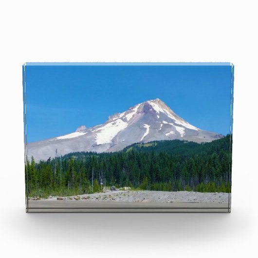 オレゴン州の夏のフード山 フォトブロック (正面)