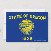 オレゴン州の旗を使ったベイビーシャワーの招待状 招待状 (裏面)