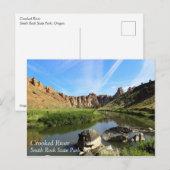 オレゴン州の曲がった川 ポストカード (正面/裏面)