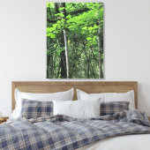 オレゴン州の木々に生息するフクロウ キャンバスプリント (インサイチュ (寝室))