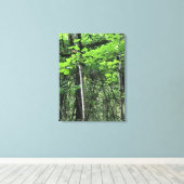 オレゴン州の木々に生息するフクロウ キャンバスプリント (インサイチュ (ウッドフロア))