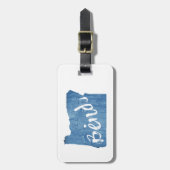 オレゴン州の木目 ラゲッジタグ (正面縦)