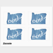 オレゴン州の木目 長方形シール (シート)