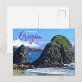 オレゴン州の海岸風景の旅 ポストカード (正面/裏面)