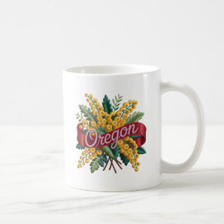 オレゴン州の花のエンブレム コーヒーマグカップ